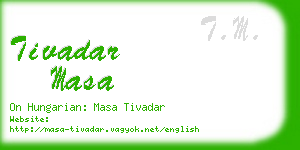 tivadar masa business card